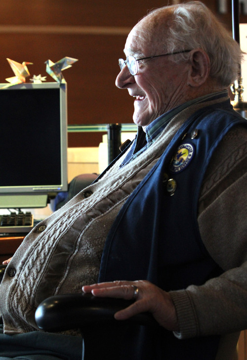 Rick Egan  | The Salt Lake Tribune 

Bear River Migratory Bird Refuge volunteer Bob Ebeling has given thousands of hours of service in the past 23 years, Friday, March 8, 2013.