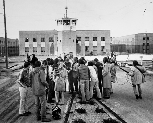 Tribune file photo

Press conference in front of the Utah State Prison in 1977.
