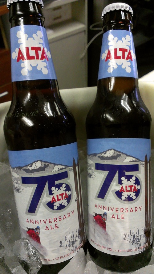 Kathy Stephenson | Salt Lake Tribune
Wasatch Brewery in Salt Lake City made this ale in honor of Alta Ski Resort's 75th anniversary.