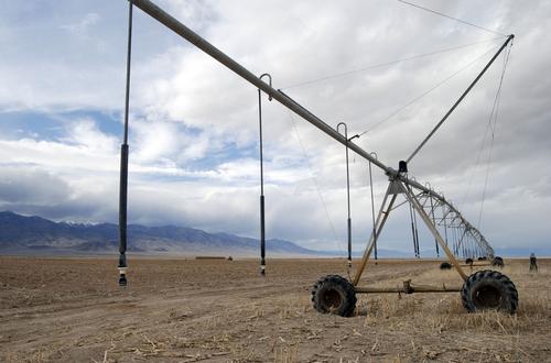 Brian Maffly | The Salt Lake Tribune

An irrigation pivot stands idle in EskDale, a Utah hamlet in Snake Valley. Water is the most important resource supporting the valley's remote communities.