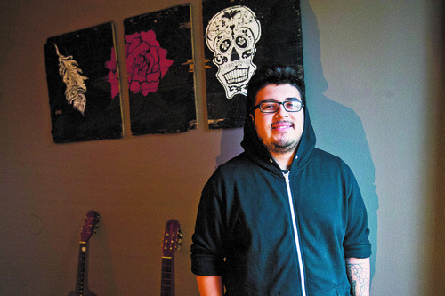 Chris Detrick  |  The Salt Lake Tribune
University of Utah sophomore Francisco Cardenas , who is double majoring in philosophy and education, works to support his family. He says he is worried about making ends meet when his tuition increases.