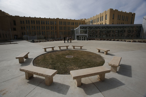 Francisco Kjolseth  |  The Salt Lake Tribune
Ogden High School, built in the 1930s, has undergone a massive renovation in which great effort was made to maintain its Art Deco style. The commons area has a mix of old and new fused together.