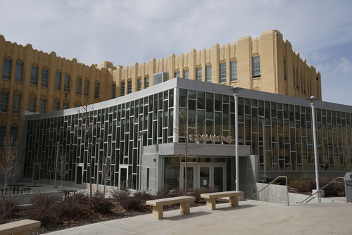 Francisco Kjolseth  |  The Salt Lake Tribune
Ogden High School, built in the 1930s, has undergone a massive renovation in which great effort was made to maintain its Art Deco style. The commons area has a mix of old and new fused together.