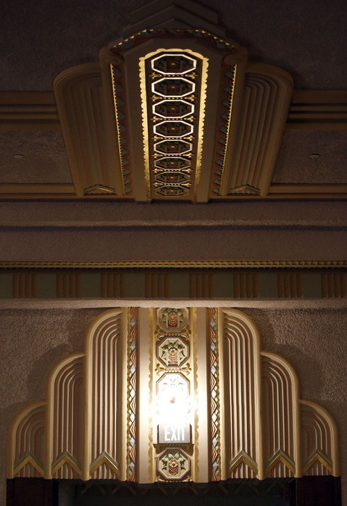 Francisco Kjolseth  |  The Salt Lake Tribune
Hughes General Contractors won the national Build America Award for restoring the Ogden High School auditorium, which was built in the 1930s and has an Art Deco style. An original palette of 68 colors was painstakingly reproduced and updated to include gold leafing.