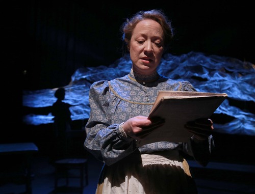 Leah Hogsten  |  The Salt Lake Tribune
April Fossen plays Frances during Plan B Theatre's upcoming production of  "Suffrage," which explores the tensions and drama between two Utah women in the late 1800s  as they debate and discuss the women's suffrage movement.