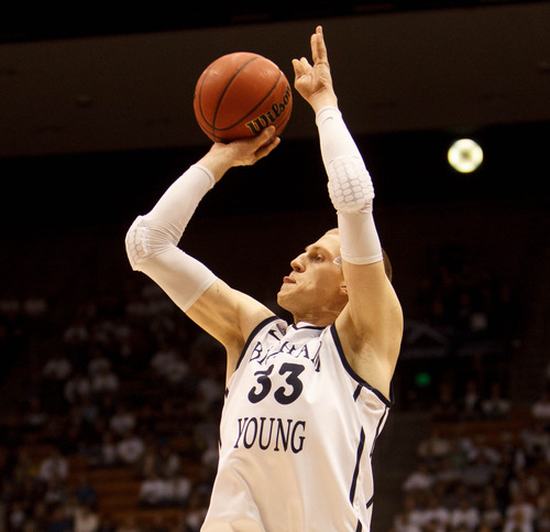 Trent Nelson  |  The Salt Lake Tribune
BYU forward Nate Austin's strong  play during the Cougars' NIT run showed he may be able to help fill the void left by the departure of Brandon Davies.