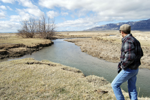 Brian Maffly | The Salt Lake Tribune

Dave Baker, a third-generation Snake Valley rancher, looks at the Stateline Spring which is a critical source of water for farmers and ranchers near the towns of Baker, Nev., and Utah's Garrison and EskDale. Local ranchers fear Las Vegas' proposed groundwater pumping scheme could turn the region into a "dust bowl," but they are divided on whether Utah Gov. Gary Herbert should sign an agreement with Nevada to divide the valley's water equally between the two states.