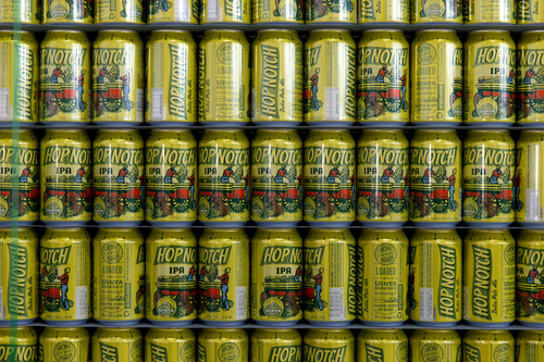 Trent Nelson  |  The Salt Lake Tribune
Cans waiting to be filled on the new production line for canned beer at Uinta Brewing Company, Friday March 22, 2013 in Salt Lake City.