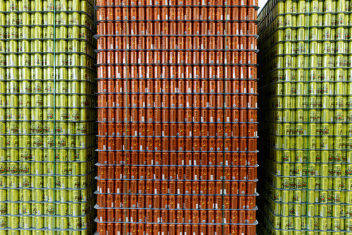 Trent Nelson  |  The Salt Lake Tribune
Cans waiting to be filled on the new production line for canned beer at Uinta Brewing Company, Friday March 22, 2013 in Salt Lake City.