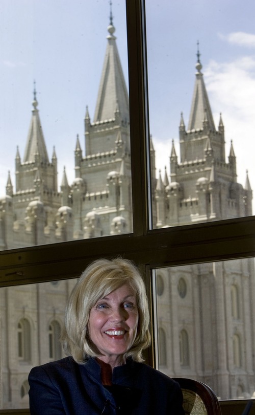 {Salt Lake City} Elaine Dalton, president of the LDS Church's Young Women's organization, in her office in the Relief Society Building on Temple Square in Salt Lake City on Monday, May 5, 2008.  Steve Griffin/The Salt Lake Tribune 5/5/08