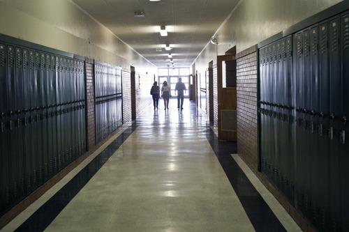 Chris Detrick  |  The Salt Lake Tribune
A hallway at Olympus High School Friday March 29, 2013.