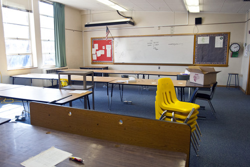 Chris Detrick  |  The Salt Lake Tribune
Empty classrooms at Olympus High School Friday March 29, 2013.