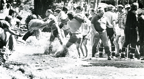 (Salt Lake Tribune archives)

Volunteer workers pass sandbags in an effort to control flooding in City Creek Canyon during the flood of 1983 in Salt Lake.
