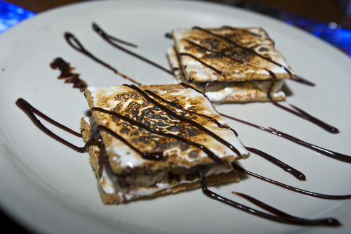 Chris Detrick  |  The Salt Lake Tribune
A s'more made with bananas, nutella, marshmallow, chocolate and graham crackers at Campfire Lounge (837 E 2100 S) in Sugarhouse Thursday March 28, 2013.