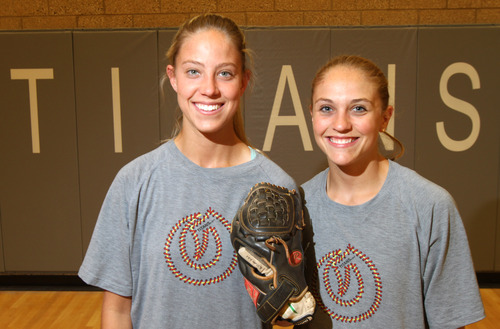 Rick Egan  |  The Salt Lake Tribune
Sisters Niki, left, and Hayley Eskelson play for the Olympus High softball team.