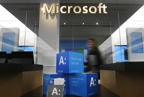 Scott Sommerdorf   |  The Salt Lake Tribune
A preview of the new Microsoft Store at the City Creek Center in downtown Salt Lake City, Wednesday, April 10, 2013.