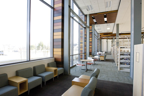 Paul Fraughton  |   The Salt Lake Tribune
An interior  view of the new West Jordan Library and Events Center.