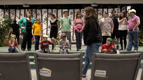 Steve Griffin | The Salt Lake Tribune


Director Annie Fields talks to the youth actors during rehearsal for the Calvary Chapel Church's upcoming play, "Once Upon A Forest," a group of "whimsical Christian Fairy Tales" at the chapel on Tuesday April 9, 2013.