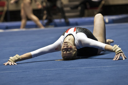 Chris Detrick  |  The Salt Lake Tribune
Utah's Mary Beth Lofgren and her teammates believe the Utes' No. 10 seed at NCAA gymnastics championships will work to their advantage when meet starts Friday in Los Angeles.