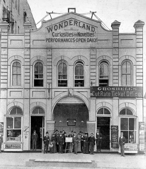 (Salt Lake Tribune archive)

Wonderland Curiosities and Novelties in downtown Salt Lake around 1890.