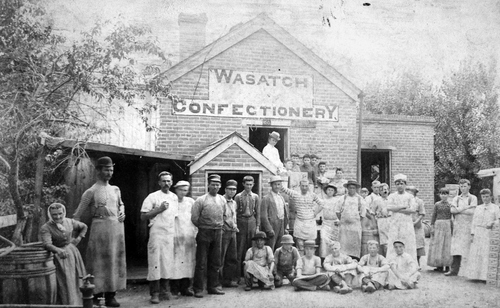 (Salt Lake Tribune archive)

Wasatch Confectionary in Salt Lake, 1893.