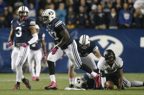 Chris Detrick  |  The Salt Lake Tribune
BYU defensive end, Ezekiel "Ziggy" Ansah (47) is expected to be among the top 10 picks in Thursday's NFL Draft, and could go in the top five.