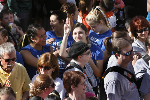 Scott Sommerdorf   |  The Salt Lake Tribune
Thousands of people took part in the Salt Lake City MS Walk, Saturday, April 27, 2013.