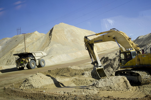 Al Hartmann  |  The Salt Lake Tribune

Heavy machinery works at Kennecott on Thursday, April 25, 2013.