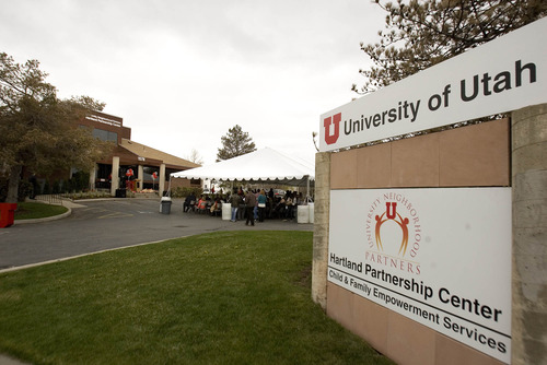 Paul Fraughton  |  The Salt Lake Tribune
University Neighborhood Partners opened the new Hartland Partnership Center at 1578 W. 1700 South.
 Tuesday, April 16, 2013