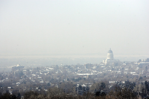 Francisco Kjolseth  |  Tribune file photo
A shroud of smog surround the Utah State Capitol in early January. WildEarth Guardians have filed suit against the EPA saying the agency failed to uphold the Clean Air Act and protect Utahns' health by not making the state clean up fine-particle pollution.