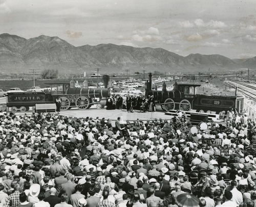 Tribune file photo

This undated photo shows an event celebrating the completion of the Transcontinental Railroad at Promontory Summit, Utah. The railroad was completed on May 10, 1869.