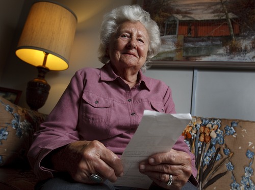 Leah Hogsten  |  The Salt Lake Tribune
"It's been a hassle for me," said Renate McKitrick. McKitrick, 90, emigrated to the United States from Prussia at age 2, and became a naturalized citizen at the age of 21. McKitrick was recently denied renewal of her Utah identification card because of discrepancies in her naturalization papers and U.S. Citizenship and Immigration services say her immigration records located in national archive in a Missouri cave and will take until July to retrieve.
