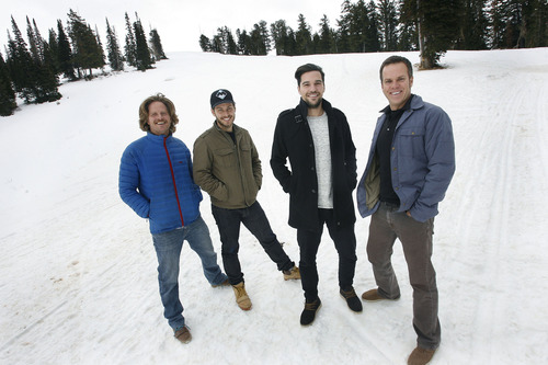 Scott Sommerdorf  |  The Salt Lake Tribune              
Powder Mountain ski resort above Ogden has been sold to Summit Group, whose 20-something owners include, from left, Thayer Walker, Elliott Bisnow and Jeff Rosenthal. Mountain Manager Gregg Greer, far right, will remain on staff to manage the mountain.