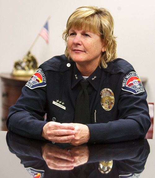 Trent Nelson  |  The Salt Lake Tribune
Anita Schwemmer has been named acting chief of the West Valley City Police Department. Wednesday, May 1, 2013 in West Valley City.