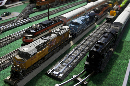 Chris Detrick  |  The Salt Lake Tribune
Model trains on display during National Train Day at Union Station in Ogden Saturday May 11, 2013.