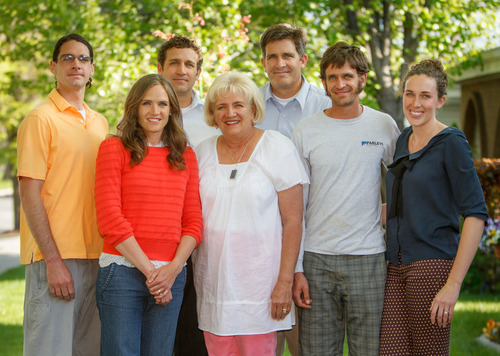 Trent Nelson  |  The Salt Lake Tribune
Joan Connolly with several of her thirteen children, in Salt Lake City, Thursday May 9, 2013. Left to right, Spencer Connolly, Lisa Madsen, David Connolly, Joan Connolly, Jeff Connolly, Danny Connolly, Emily Graham.