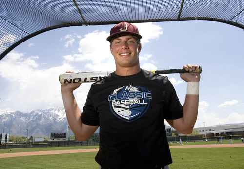 Paul Fraughton  |   Salt Lake Tribune
 Jordan High's Colton Shaver whose big year has helped lift the Beetdiggers to a region title.                          
 Friday, May 10, 2013