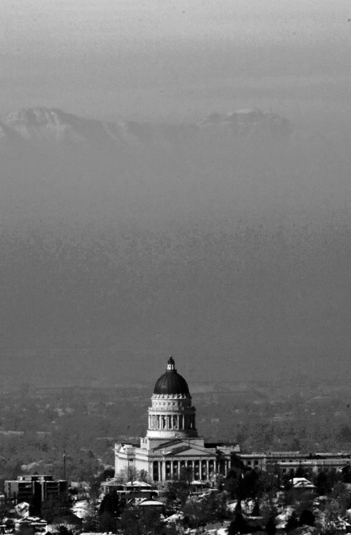 Steve Griffin  |  Tribune file photo
Morning sunlight shines on the Utah Capitol as the rest of the Salt Lake Valley is covered by an inversion. WildEarth Guardians have filed suit against the EPA saying the agency failed to uphold the Clean Air Act and protect Utahns' health by not making the state clean up fine-particle pollution.