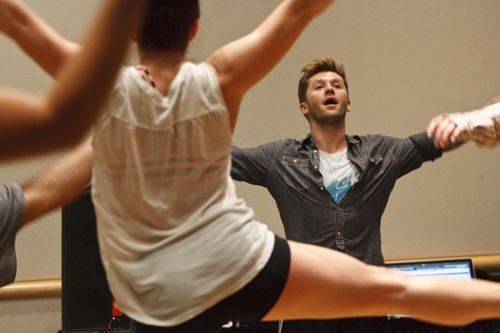 Leah Hogsten  |  The Salt Lake Tribune
Emmy-nominated choreographer Travis Wall, from "So You Think You Can Dance," teaches at the NUVO Dance convention at the Ogden Eccles Conference Center in April. Wall's Los Angeles-based contemporary dance company "Shaping Sound" performs in Salt Lake City on Saturday, May 25.
