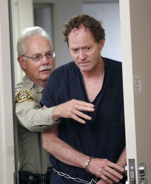 Al Hartmann  |  The Salt Lake Tribune
John Wall, the doctor accused of killing his ex-wife Uta von Schwedler, appears in 3rd District Court in Salt Lake City Monday May 20 for a hearing to lower his bail.