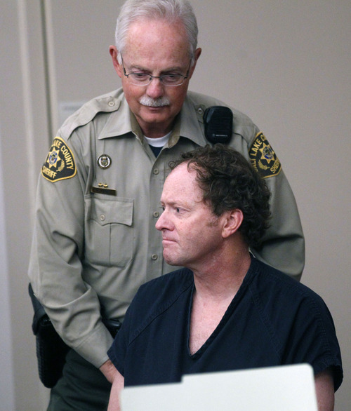 Al Hartmann  |  The Salt Lake Tribune
John Wall, the doctor accused of killing his ex-wife Uta von Schwedler, appears in 3rd District Court in Salt Lake City Monday May 20 for a hearing to lower his bail.