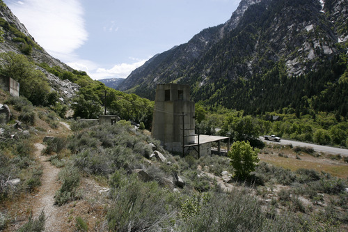 Francisco Kjolseth  |  The Salt Lake Tribune
The Forest Service is seeking public comment on a plan to demolish the old Grit Mill less than a mile up Little Cottonwood Canyon, on the north side of the road. The granite cliffs above are popular with rock climbers and the plan is to develop a nice parking area for them along with trails connecting it to the UTA parking lot at the base of the canyon.