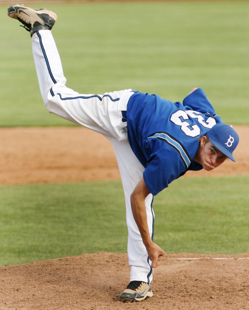 Steve Griffin | The Salt Lake Tribune


Bingham pitcher Chase Tavonatti follows through on a pitch during the Class 5A baseball playoff game against Syracuse at UVU in Orem, Utah Tuesday May 21, 2013.