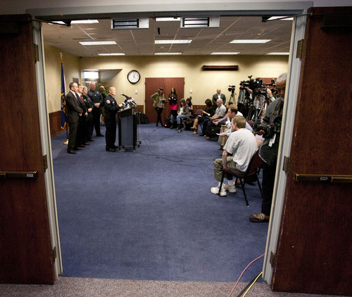 Steve Griffin | The Salt Lake Tribune

West Valley City officials announce the release of documents in the Susan Powell case from West Valley City Hall Monday May 20, 2013.