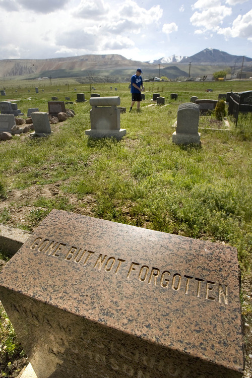 Paul Fraughton  |  The Salt Lake Tribune
Attorney Ron Yengich walks through the Bingham Cemetery where some of his relatives are buried.     Thursday, May 9, 2013