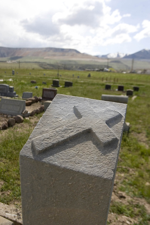 Paul Fraughton  |  The Salt Lake Tribune
Headstones in the Bingham Cemetery                            
 Thursday, May 9, 2013