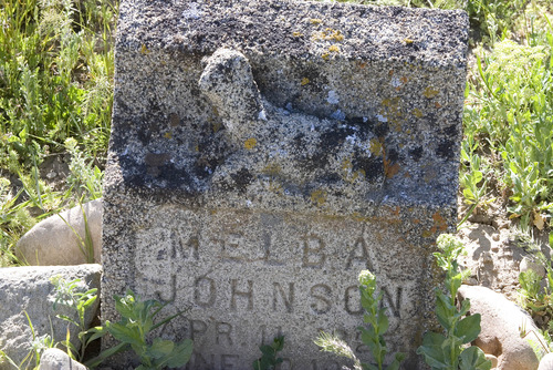 Paul Fraughton  |  The Salt Lake Tribune
A lichen-covered headstone in the Bingham Cemetery  topped with the barely visible form of a lamb.  Thursday, May 9, 2013