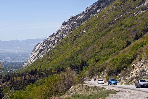 Chris Detrick  |  The Salt Lake Tribune
Traffic in the 'Seven Sisters' area in Little Cottonwood Canyon Saturday May 25, 2013.