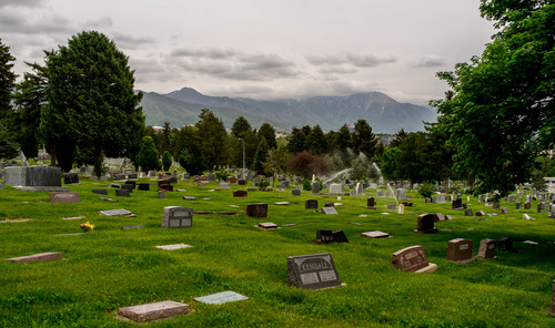 Trent Nelson  |  The Salt Lake Tribune
Monuments and grave markers at the Salt Lake City Cemetery, Friday May 17, 2013.