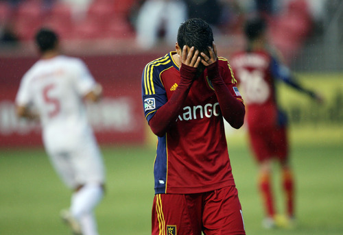 Steve Griffin | The Salt Lake Tribune


Real's Javier Morales holds his head in his hands after missing a chance at a goal during the Real Salt Lake versus Atlanta soccer game at Rio Tinto Stadium in Sandy, Utah Tuesday May 28, 2013.